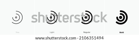 chart arcs 3 icon. Thin, Light Regular And Bold style design isolated on white background