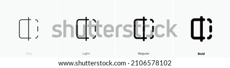square toggle icon. Thin, Light Regular And Bold style design isolated on white background