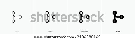 git merge icon. Thin, Light Regular And Bold style design isolated on white background