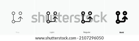 git branch icon. Thin, Light Regular And Bold style design isolated on white background