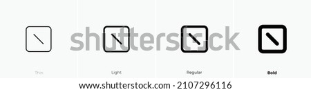 square forbid icon. Thin, Light Regular And Bold style design isolated on white background