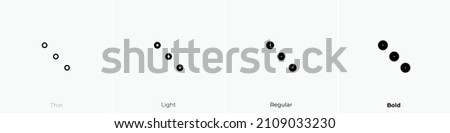 dots diagonal 2 icon. Thin, Light Regular And Bold style design isolated on white background