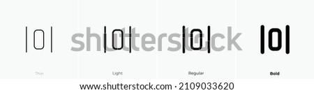 layout distribute vertical icon. Thin, Light Regular And Bold style design isolated on white background
