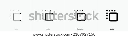 drag drop 2 icon. Thin, Light Regular And Bold style design isolated on white background