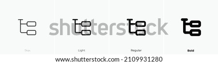 subtask icon. Thin, Light Regular And Bold style design isolated on white background