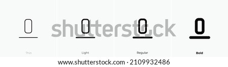 layout align bottom icon. Thin, Light Regular And Bold style design isolated on white background