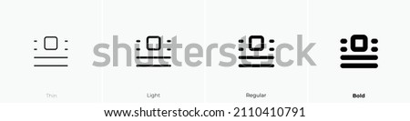 float center icon. Thin, Light Regular And Bold style design isolated on white background