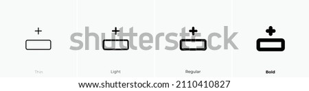 row insert top icon. Thin, Light Regular And Bold style design isolated on white background