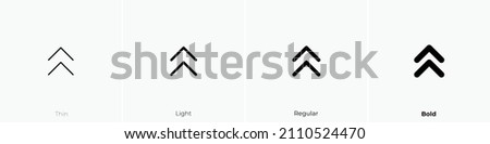 chevrons up icon. Thin, Light Regular And Bold style design isolated on white background