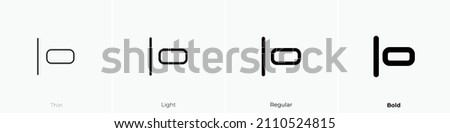 layout align left icon. Thin, Light Regular And Bold style design isolated on white background