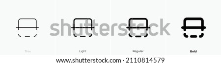 square toggle horizontal icon. Thin, Light Regular And Bold style design isolated on white background