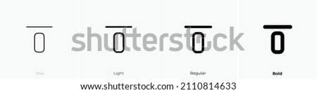 layout align top icon. Thin, Light Regular And Bold style design isolated on white background