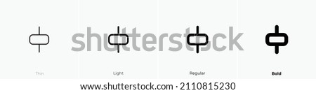 layout align center icon. Thin, Light Regular And Bold style design isolated on white background