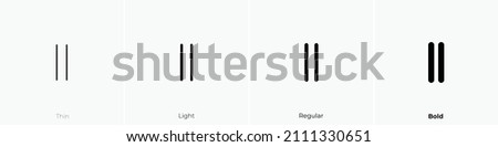 tallymark 2 icon. Thin, Light Regular And Bold style design isolated on white background