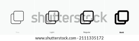 box multiple icon. Thin, Light Regular And Bold style design isolated on white background