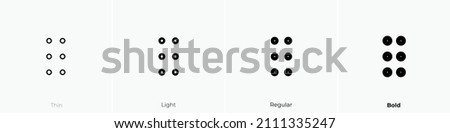 grip vertical icon. Thin, Light Regular And Bold style design isolated on white background