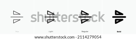 flip horizontal icon. Thin, Light Regular And Bold style design isolated on white background