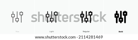 adjustments alt icon. Thin, Light Regular And Bold style design isolated on white background