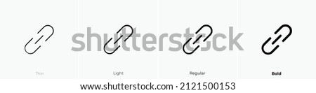 link alt icon. Thin, Light Regular And Bold style design isolated on white background
