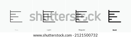 chart bar alt icon. Thin, Light Regular And Bold style design isolated on white background