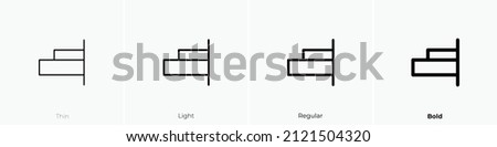 horizontal align right icon. Thin, Light Regular And Bold style design isolated on white background