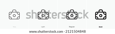moneybag alt icon. Thin, Light Regular And Bold style design isolated on white background