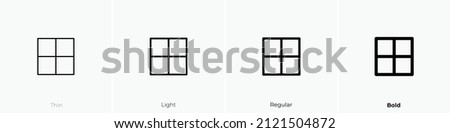 th large icon. Thin, Light Regular And Bold style design isolated on white background