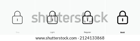 lock alt icon. Thin, Light Regular And Bold style design isolated on white background
