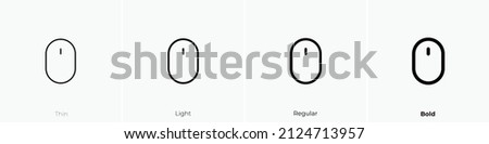 mouse alt icon. Thin, Light Regular And Bold style design isolated on white background