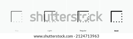 border alt icon. Thin, Light Regular And Bold style design isolated on white background
