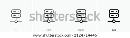 server network alt icon. Thin, Light Regular And Bold style design isolated on white background