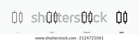 horizontal distribution center icon. Thin, Light Regular And Bold style design isolated on white background