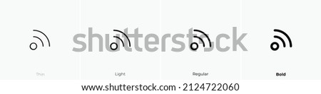 rss alt icon. Thin, Light Regular And Bold style design isolated on white background