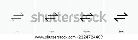exchange alt icon. Thin, Light Regular And Bold style design isolated on white background