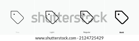 tag alt icon. Thin, Light Regular And Bold style design isolated on white background