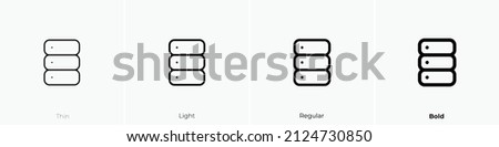 server alt icon. Thin, Light Regular And Bold style design isolated on white background