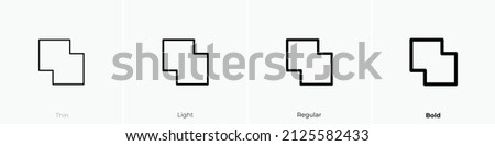 pathfinder unite icon. Thin, Light Regular And Bold style design isolated on white background