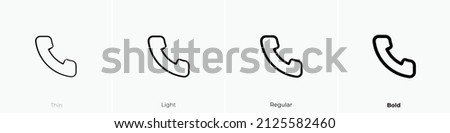 phone alt icon. Thin, Light Regular And Bold style design isolated on white background