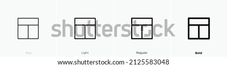 web grid alt icon. Thin, Light Regular And Bold style design isolated on white background