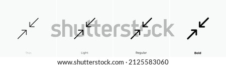 compress alt icon. Thin, Light Regular And Bold style design isolated on white background