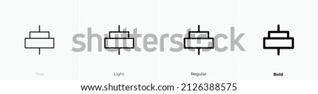 horizontal align center icon. Thin, Light Regular And Bold style design isolated on white background