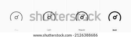 tachometer fast alt icon. Thin, Light Regular And Bold style design isolated on white background