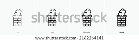 chimney icon. Linear style sign isolated on white background. Vector illustration.