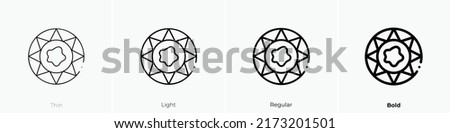dyson sphere icon. Thin, Light Regular And Bold style design isolated on white background