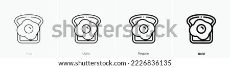 brunch icon. Thin, Light Regular And Bold style design isolated on white background