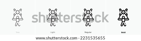 puppet show icon. Thin, Light Regular And Bold style design isolated on white background