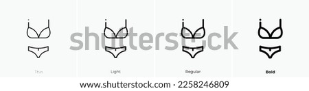 underwear icon. Thin, Light Regular And Bold style design isolated on white background