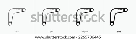 boomerang icon. Thin, Light Regular And Bold style design isolated on white background