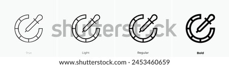 color picker icon. Thin, Light Regular And Bold style design isolated on white background