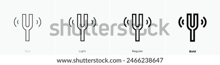 diapason icon. Thin, Light Regular And Bold style design isolated on white background